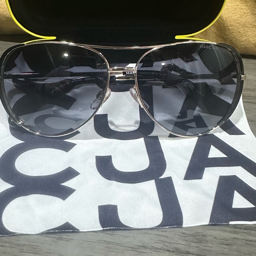 Marc Jacobs Metallic Aviator Sunglasses